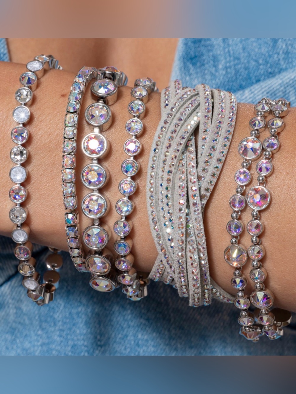 💗Dusty Pink Delite Ice bracelet ~ Touchstone Crystal by Swarovski🌸 - Picture 10 of 13